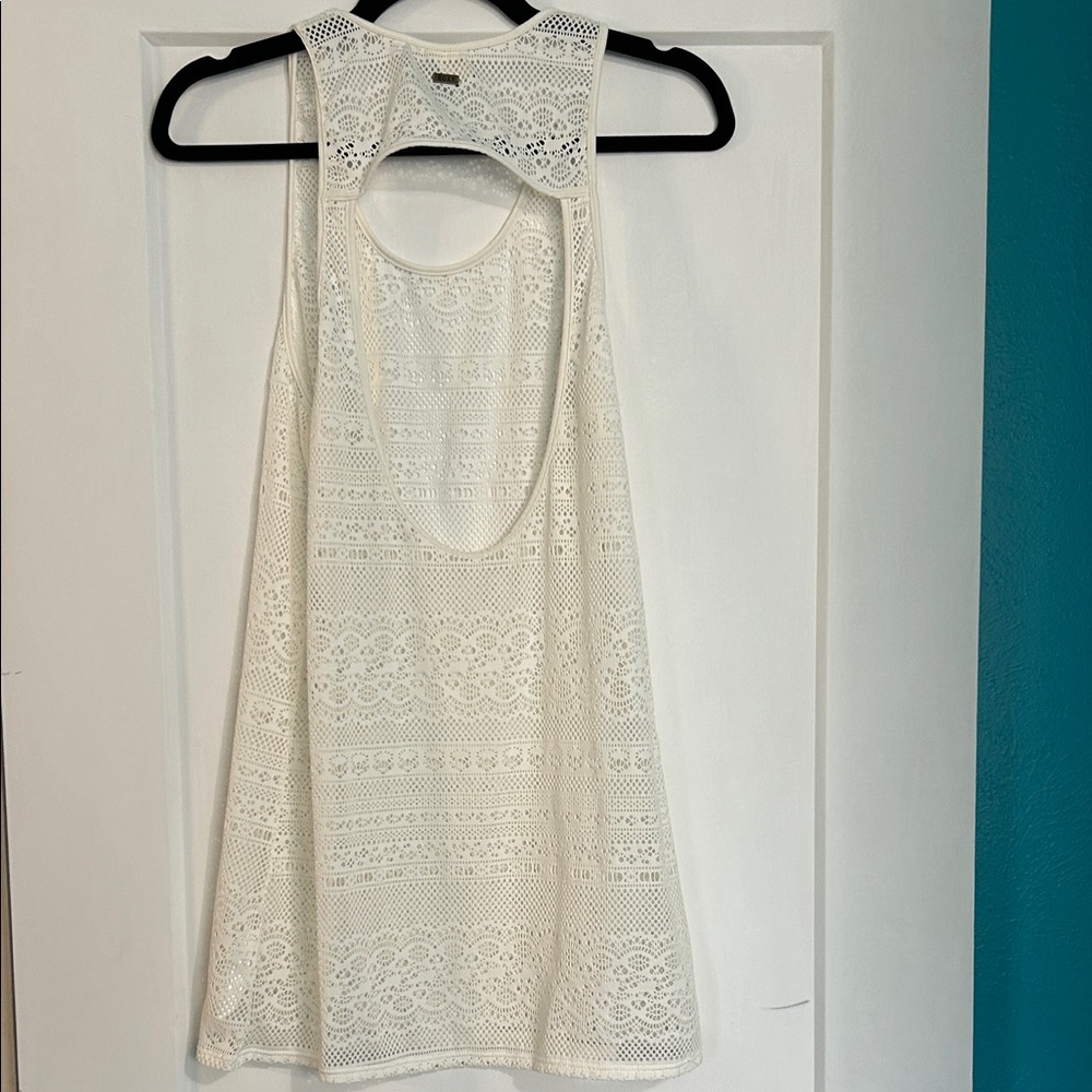 Roxy White Lace Tank Dress sz:small